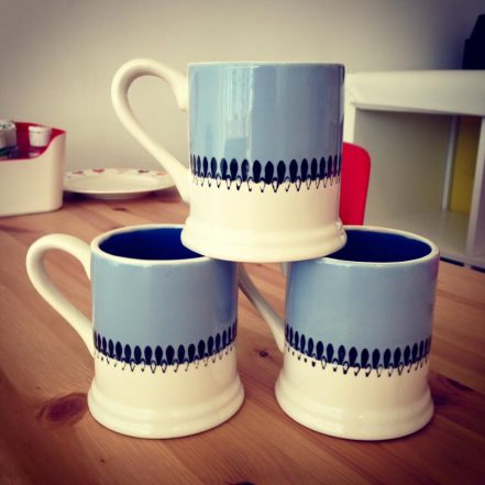 Group pottery painting experience - painted mugs