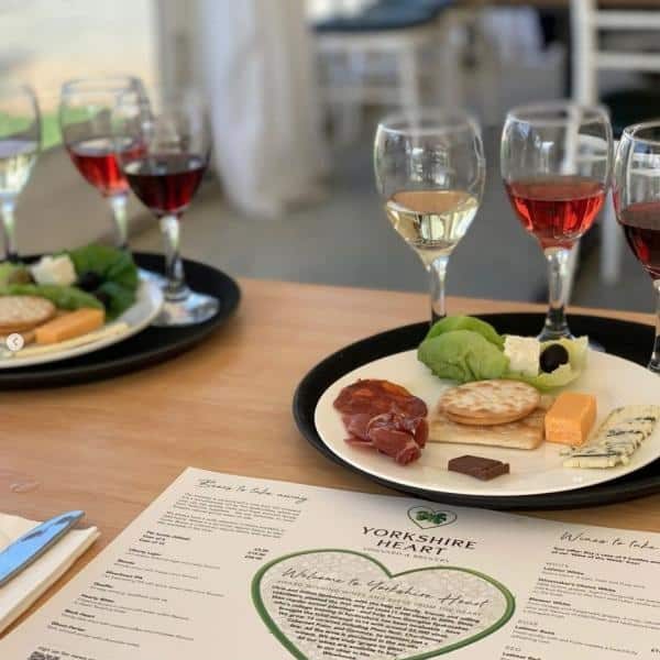 Vineyard tour with wine tasting at Yorkshire Heart Vineyard