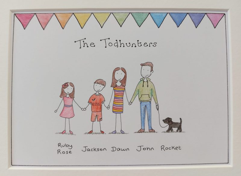 Personalised Hand Drawn Framed Illustration