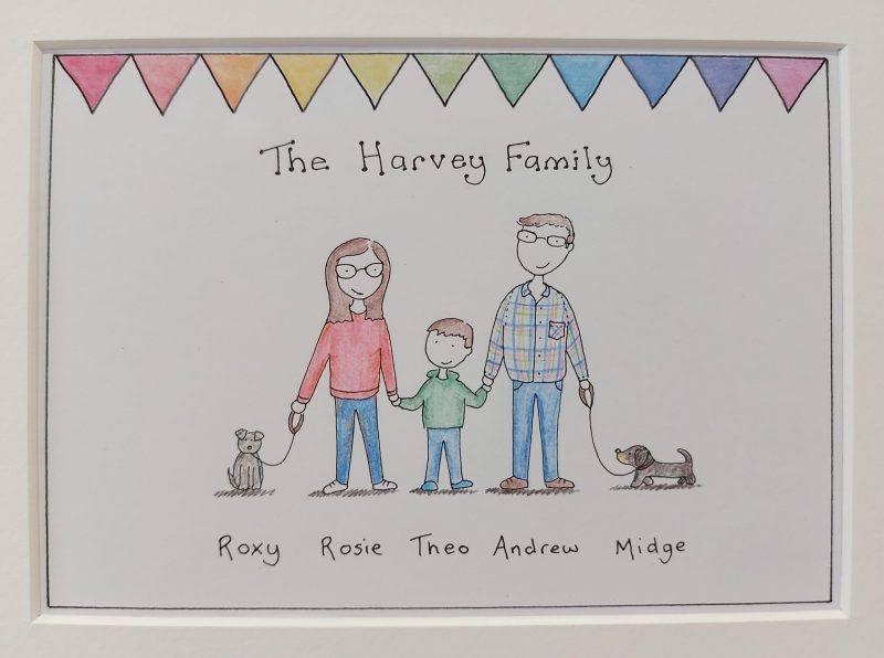 Personalised Hand Drawn Framed Illustration