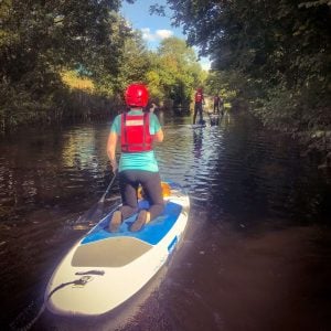 groups stand up paddle board experience on the river ure in Yorkshire