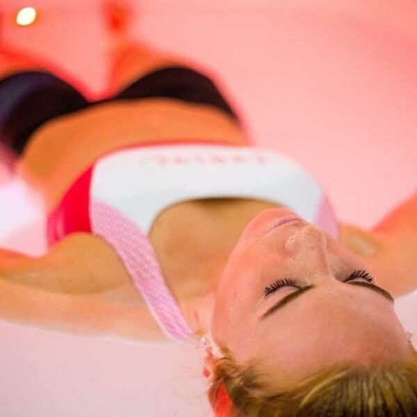 Infrared sauna and floatation tank session