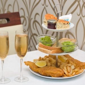 Sparkling Fish and Chip Afternoon Tea for Two in Whitby