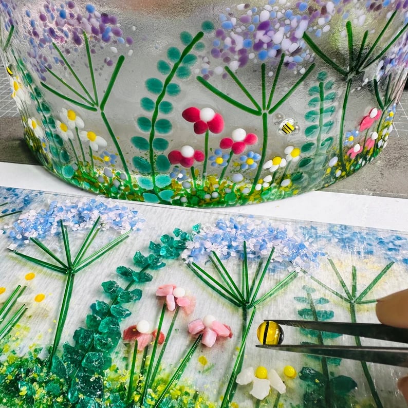 Fused Glass Floral Curve Craft Kit