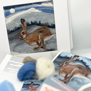 Running Hare Needle Felting Picture Kit