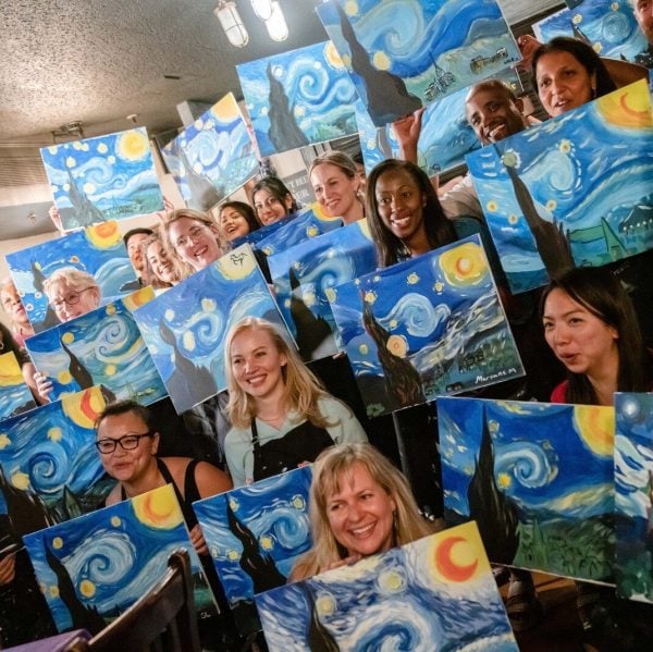 PopUp Painting Starry Night Group