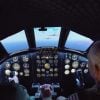 View from Vulcan B.2 state-of-the-art flight simulator.