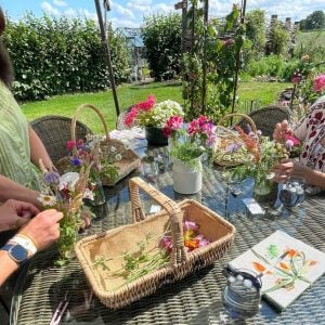 Summer Well-being Experience Day Near Ripon - picking flowers