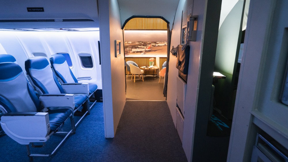Cabin of the Boeing 737-800 Flight Simulator Experience