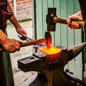 Striking - introduction to blacksmithing experience in sheffield