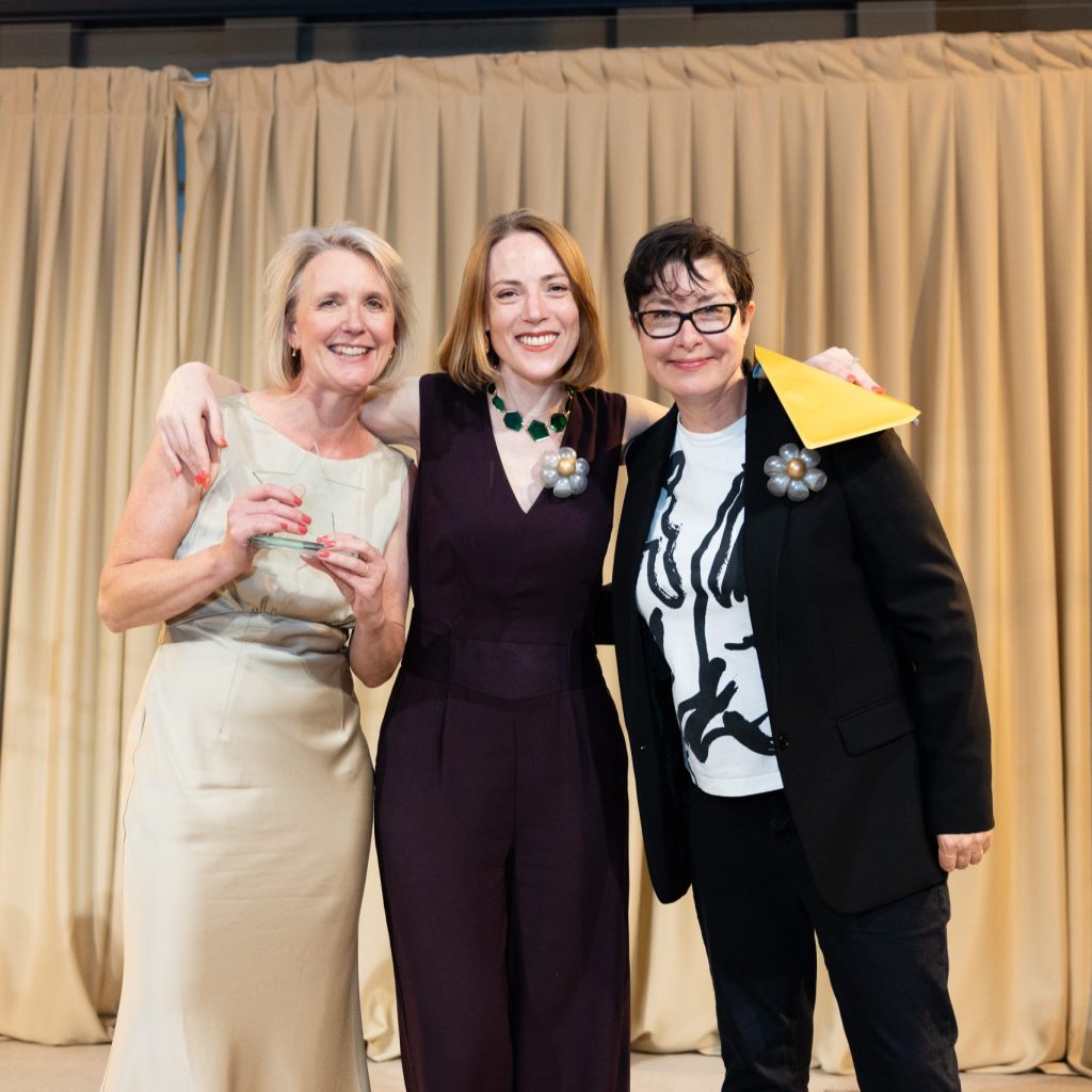 Award Winning - The photo shows myself (Rachel Marshall - business owner at Uniquely Local Experiences) with Erika Robinson (UK GM at Constant Contact) who presented the award and Sue Perkins, comedian and presenter, who hosted at the awards ceremony.