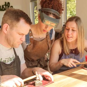 Wedding ring making workshop with professional jewellery designer in Leeds