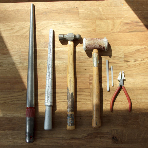 Wedding ring making workshop with professional jewellery designer in Leeds - tools