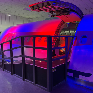 entrance to boeing aircraft flight simulator experience