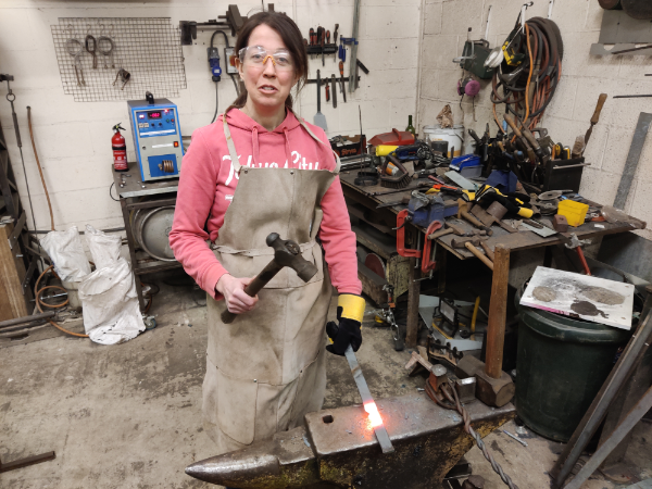 sally - blacksmithing workshop
