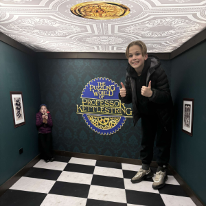 gift voucher for tickets to the puzzling world of professor kettlestring in york for a family of four