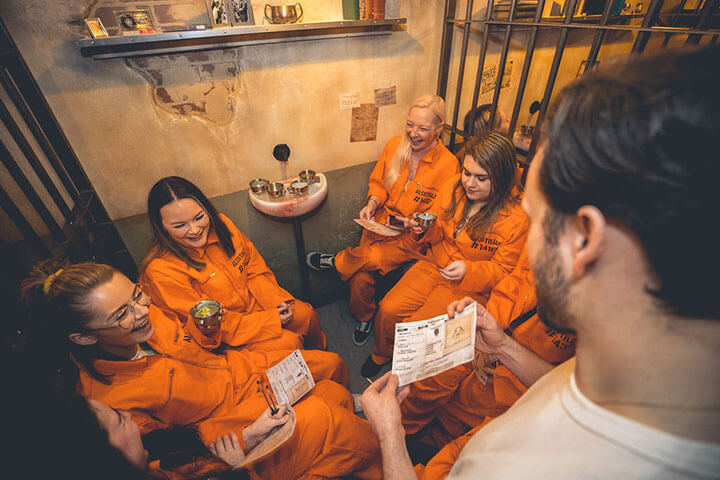 immersive cocktail experience for two at alcotraz prison bar
