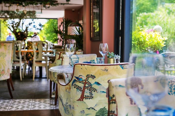vegan afternoon tea for two with a glass of fizz in malham