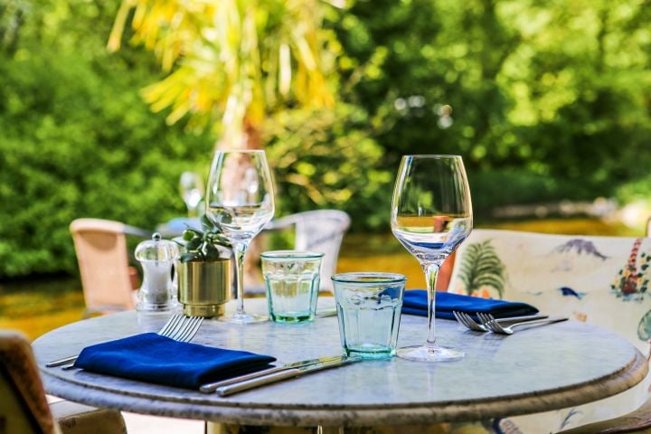 vegan afternoon tea for two with a glass of fizz in malham